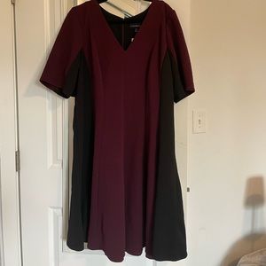 Color block Lane Bryant Dress NWT size 22/24. Black/Eggplant purple